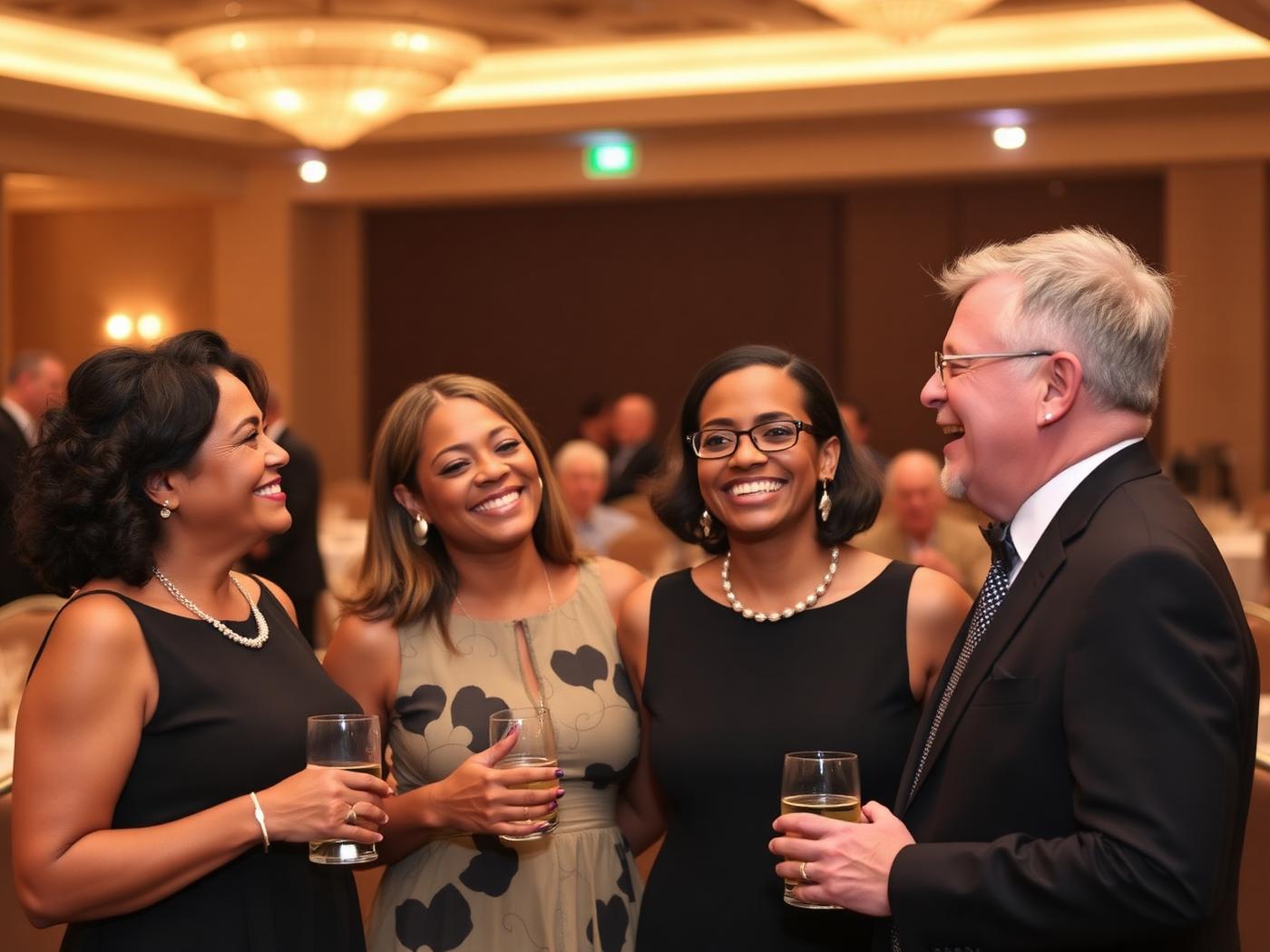 Supporters photographed together at a Central Alabama nonprofit gala photo booth