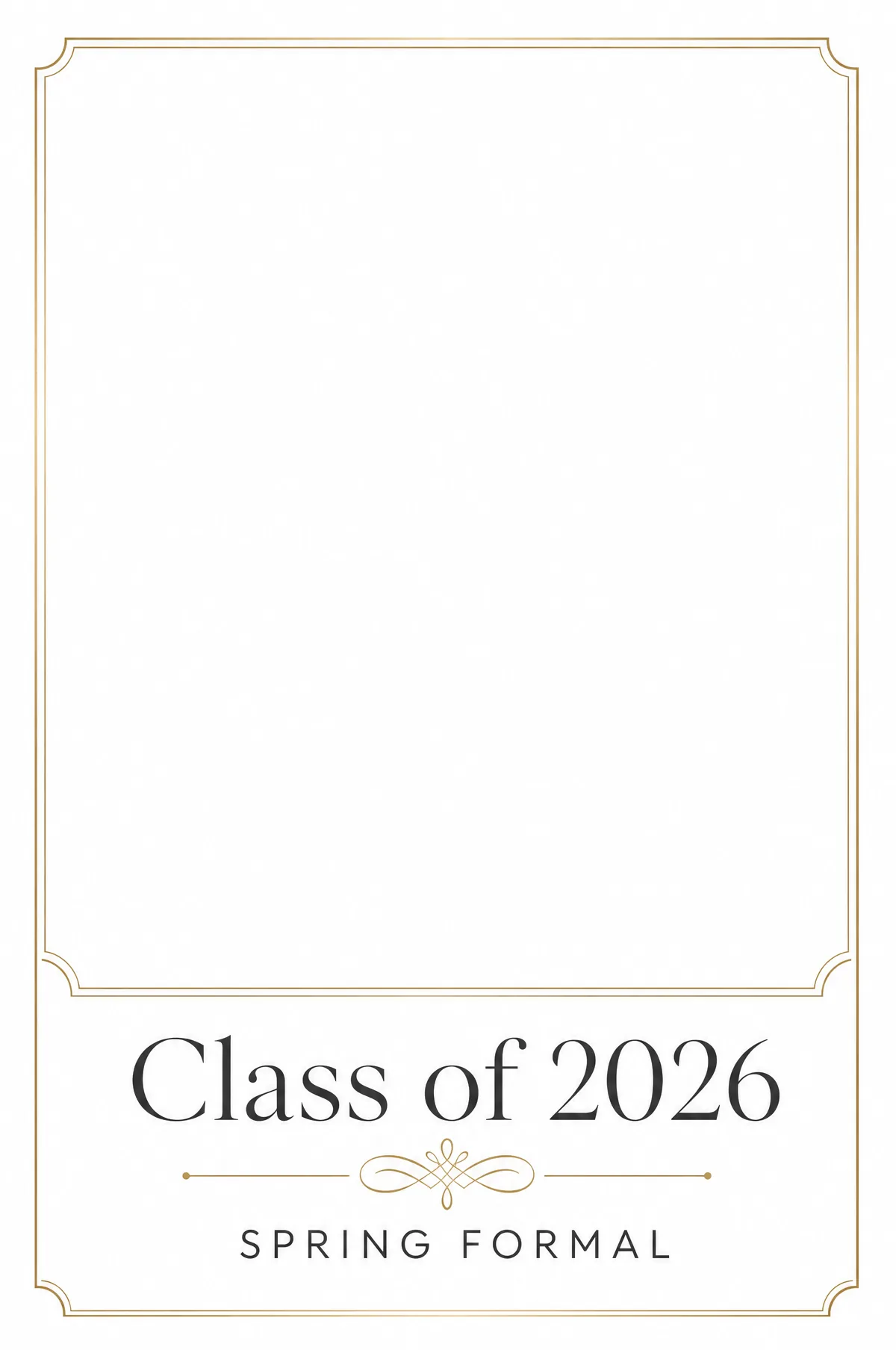 Custom 4x6 school event photo booth template personalized with the school name, event title and date